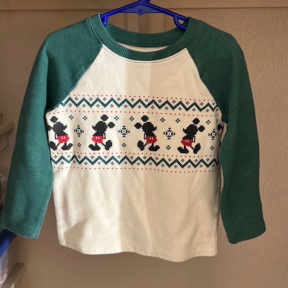 3T Christmas Mickey Knit Sweater